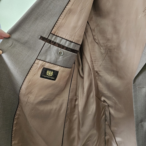 Caravelli Italy Brown Men's Suit Jacket Blazer Sport Coat 50R - Picture 6 of 7
